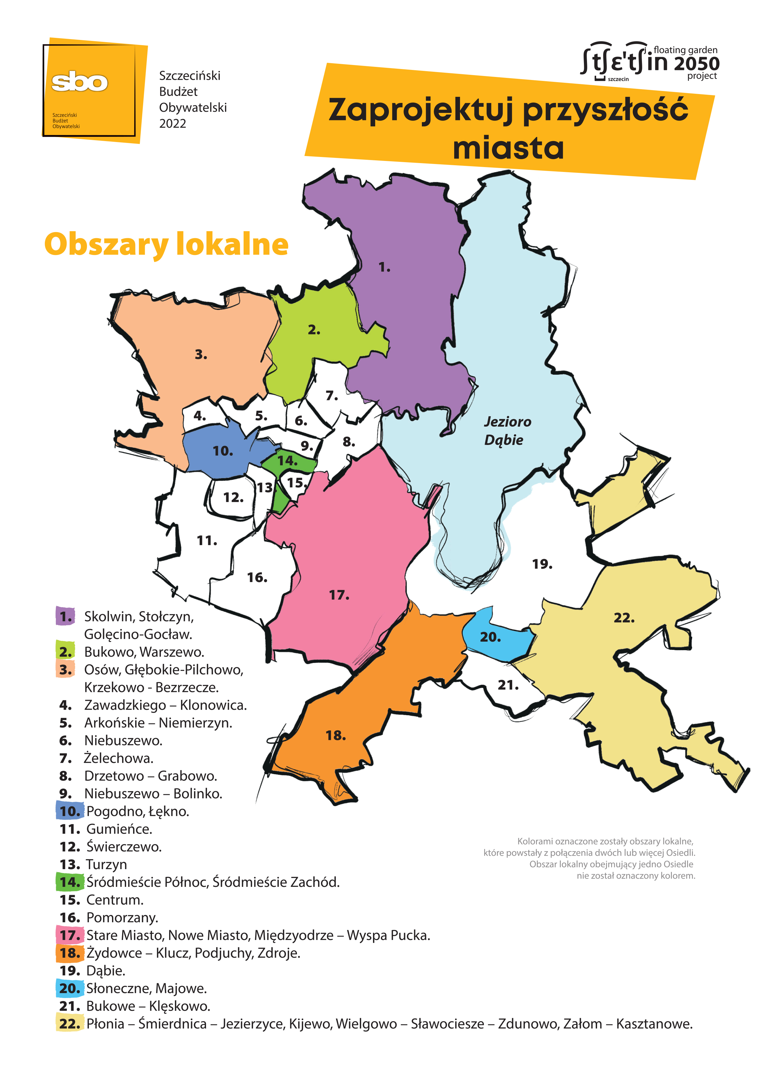 Podział na obszary lokalne - mapa